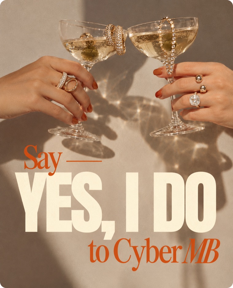 Copas brindando con joyas, Say yes I do to Cyber MB