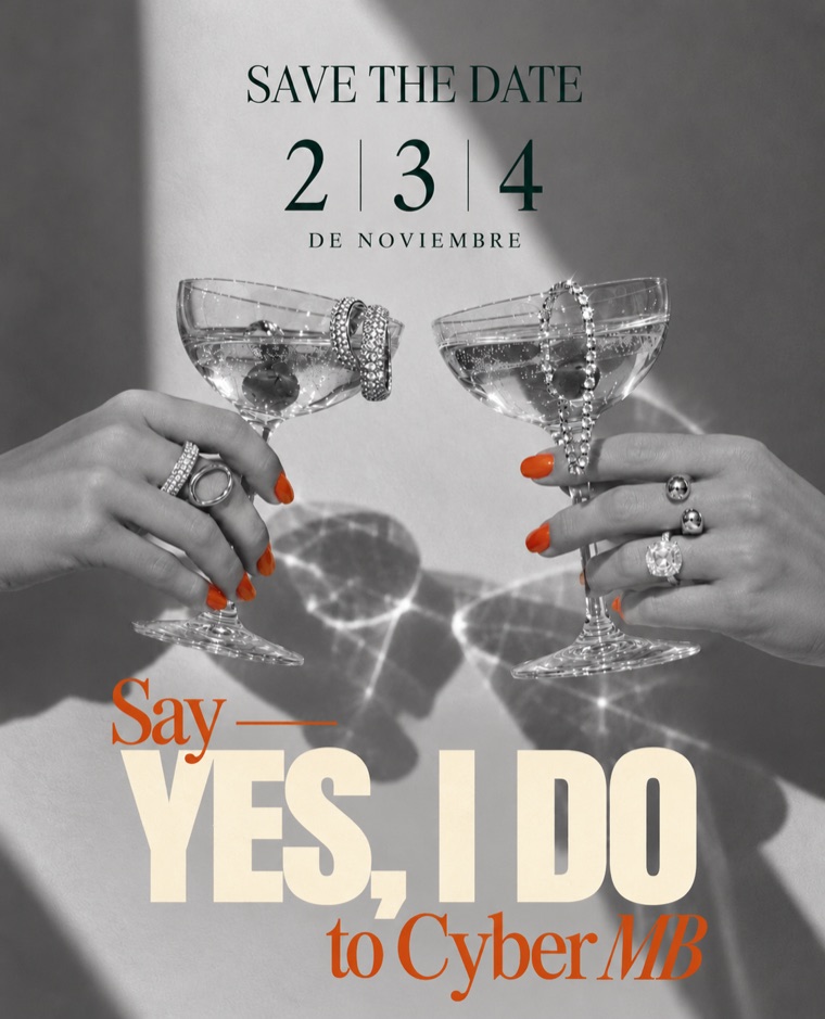 Save the date 2, 3 y 4 de noviembre con copas brindando